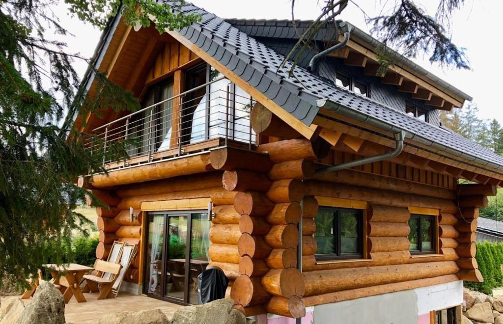 Naturstammhaus Und Appartements Zum Brockenbaecker Tanne Exterior photo