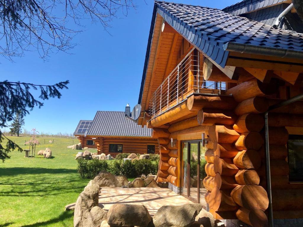 Naturstammhaus Und Appartements Zum Brockenbaecker Tanne Exterior photo