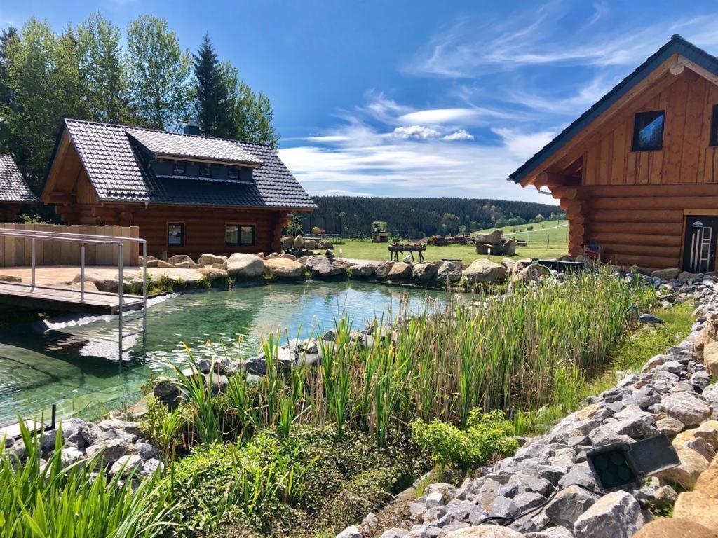 Naturstammhaus Und Appartements Zum Brockenbaecker Tanne Exterior photo
