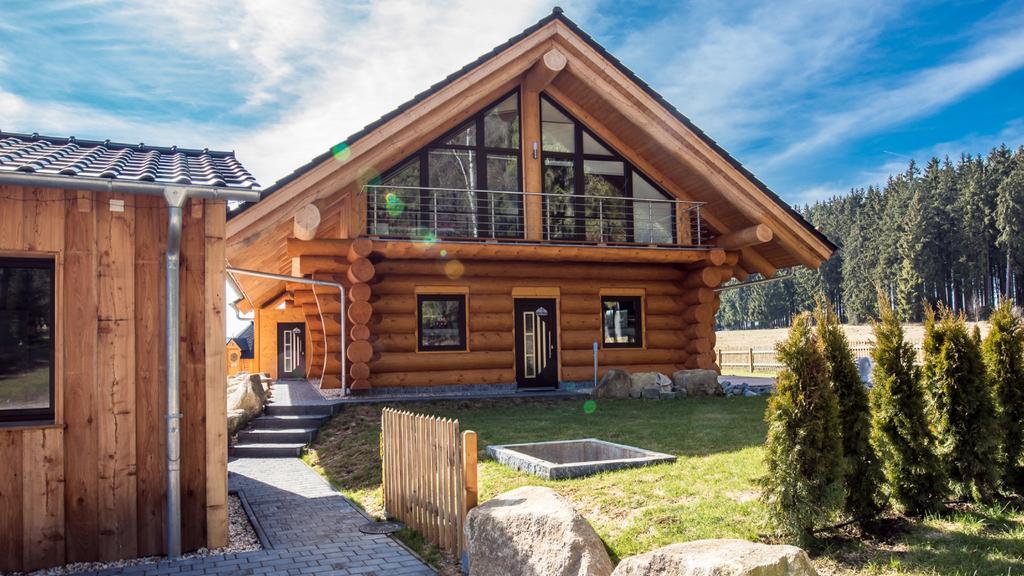 Naturstammhaus Und Appartements Zum Brockenbaecker Tanne Exterior photo