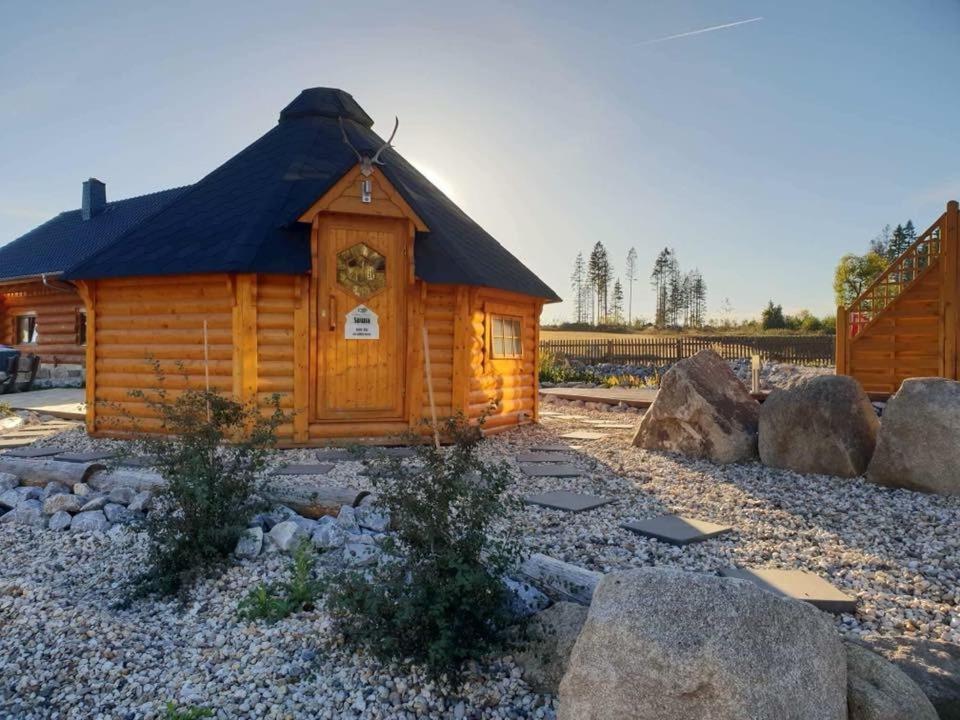 Naturstammhaus Und Appartements Zum Brockenbaecker Tanne Exterior photo